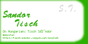 sandor tisch business card
